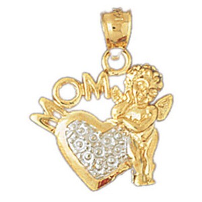 Dazzlers Jewelry Mom Pendant Necklace Charm Bracelet in Yellow, White or Rose Gold 10957, MPN: DZ-1…
