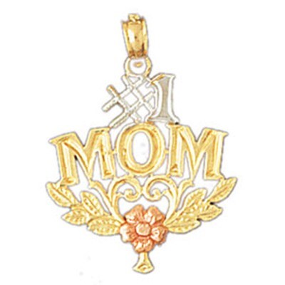 Dazzlers Jewelry Mom Pendant Necklace Charm Bracelet in Yellow, White or Rose Gold 10955, MPN: DZ-1…