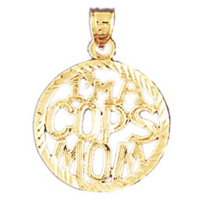 Dazzlers Jewelry Iam A Cop&#39;S Mom Pendant Necklace Charm Bracelet in Yellow, White or Rose Gold 1092…