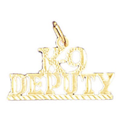 Dazzlers Jewelry K-9 Deputy Pendant Necklace Charm Bracelet in Yellow, White or Rose Gold 10911, MP…