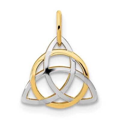 White Rhodium Polished Celtic Pendant 14k Gold YC1525, MPN: YC1525,