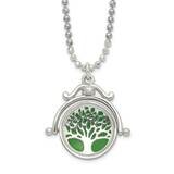 Reversible Enameled Tree Of Life Necklace Sterling Silver Polished QG6154-18, MPN: QG6154-18, 19110…