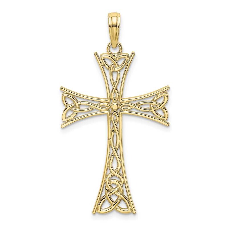 Celtic Knot Cross Charm 10k Gold Polished 10K8360