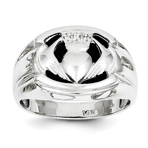 Diamond men's ring 14k White Gold Y4143AA