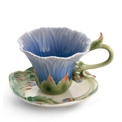 Franz Porcelain Cozies Chrysanthemum Flower Cup Saucer Spoon Set FZ01507, MPN: FZ01507,