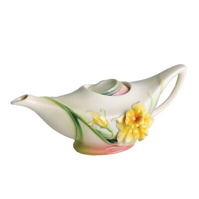 Franz Porcelain Daffodil Flower 2 Cup Teapot FZ00815, MPN: FZ00815,