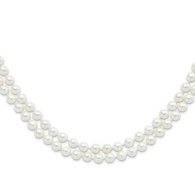 Majestik 8-9mm White Imitation Shell Pearl Hand Knotted Endless Necklace QMJNS8W-54, MPN: QMJNS8W-5…