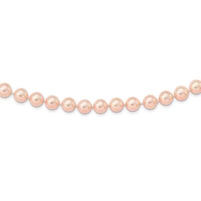 Majestik 10-11mm Pink Imitat Shell Pearl Necklace Sterling Silver Rhodium-plated QMJN10P-24, MPN: Q…