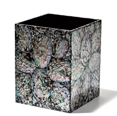 LADORADA Mother of Pearl Black Wastebin WB-MN-NA-0909, MPN: WB-MN-NA-0909,