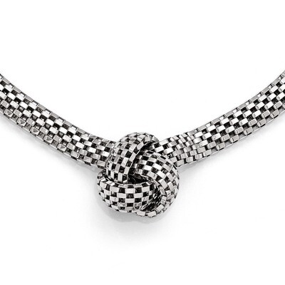 Leslie&#39;s Rhodium-plated Necklace with 2 Inch Extension - Sterling Silver HB-QLF430-16, MPN: QLF430-…