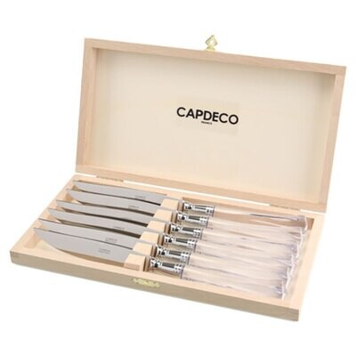 Capdeco Venus Clear Set of 6 Steak Knifes VEN145-6KS, MPN: VEN145-6KS, 3700922731682