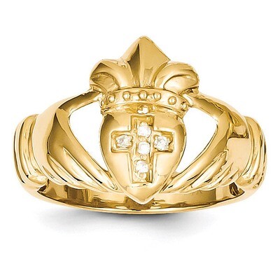 Diamond claddagh ring 14k Gold XP744AA, MPN: XP744AA, 883957383576