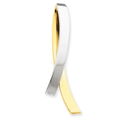 Two-tone Contemporary Slide 14k Gold SL535, MPN: SL535, 637218092017