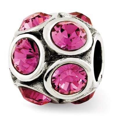 October Swarovski Elements Bead Sterling Silver QRS2687OCT, MPN: QRS2687OCT, 886774992471