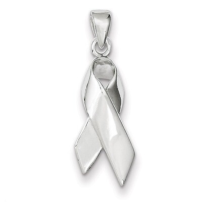 Cancer Awareness Ribbon Charm Sterling Silver QC7514, MPN: QC7514, 886774760506