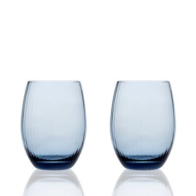 Caskata Quinn Optic Tumbler Set of 2 Ocean GL-OTUMBLER-400, MPN: GL-OTUMBLER-400, 817325010177