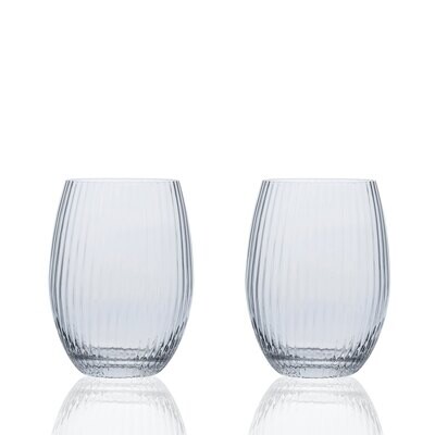 Caskata Quinn Optic Tumbler Set of 2 Clear GL-OTUMBLER-000, MPN: GL-OTUMBLER-000, 817325018906