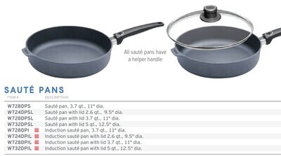 Frieling Diamond Lite Saute Pan with Lid 5 Qt. 12.5&quot; W732DPSL