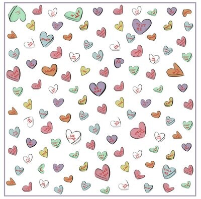 Halcyon Days TR Love Hearts 90x90 100% Silk Scarf SATRL01SS90, MPN: SATRL01SS90, 5056327805304