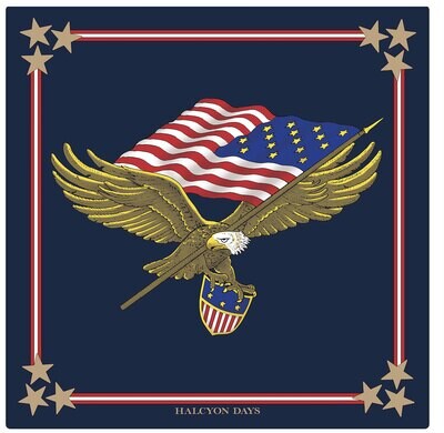 Halcyon Days Star Spangled Banner 100% Silk Scarf SASSB10SS90, MPN: SASSB10SS90, 5056327809715