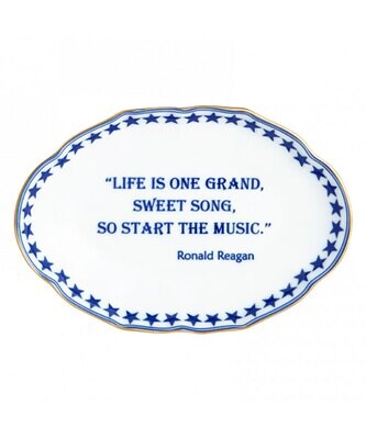 Mottahedeh Life Is One Grand Song, Ronald Reagan, Ring Tray S2840, MPN: S2840,