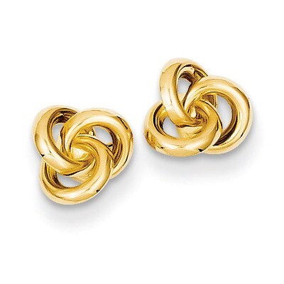 Love Knot Earrings 14k Gold YE146, MPN: YE146, 886774563626