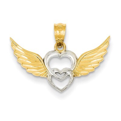 Heart with Wings Pendant 14k Gold YC790, MPN: YC790, 886774137551