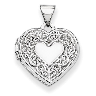 Heart Locket 14k White Gold XL185, MPN: XL185, 886774127545