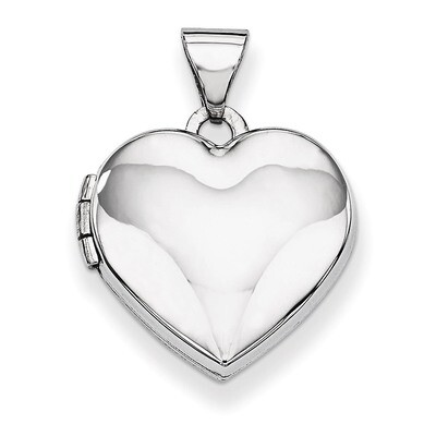 Polished Heart-Shaped Locket 14k White Gold XL305, MPN: XL305, 886774128146