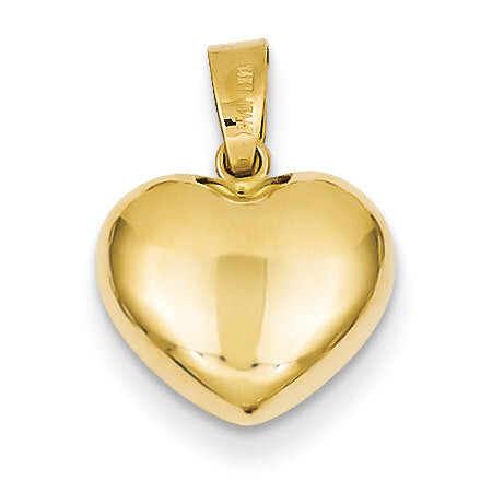Puffed Heart Charm 14k Gold XCH355