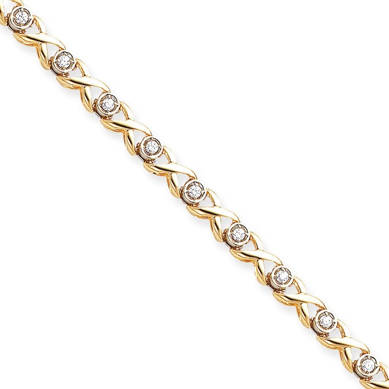 Diamond Quality: AA Tennis Bracelet 14k Gold X2365AA