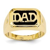 AA Diamond Men&#39;s Onyx Dad Ring 14k Gold Y6129AA, MPN: Y6129AA, 886774135724