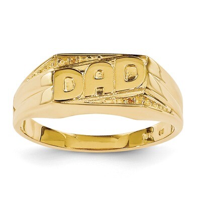 Etched Edges Diamond DAD Ring Mounting 14k Gold Polished Y1616, MPN: Y1616,