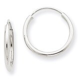 1.5mm Polished Endless Hoop Earrings 14k White Gold XY1181, MPN: XY1181, 883957299662