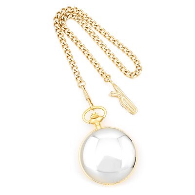 Swingtime Two-tone Brass Mechanical Double Cover Pocket Watch XWA2775, MPN: XWA2775, 886774154565