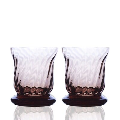 Caskata Quinn Optic Votive Set of 2 Mocha GL-VOTIVE-600, MPN: GL-VOTIVE-600, 817325016377