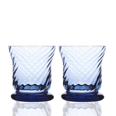 Caskata Quinn Optic Votive Set of 2 Ocean GL-VOTIVE-400, MPN: GL-VOTIVE-400, 817325016018