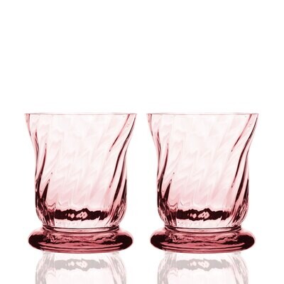 Caskata Quinn Optic Votive Set of 2 Rose GL-VOTIVE-300, MPN: GL-VOTIVE-300, 817325015936