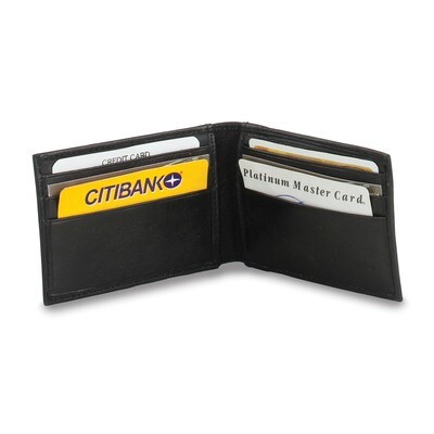 Black Leather Slim Wallet with ID Window &amp; Magnetic Clip GM20674, MPN: GM20674, 892925007314