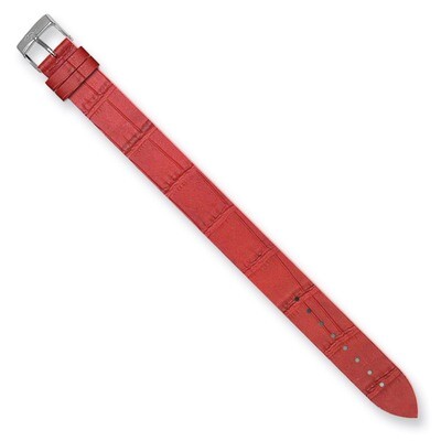 Moog Red Alligator Texture Matte Finish Calf Leather Watch Band, MPN: MC-07,