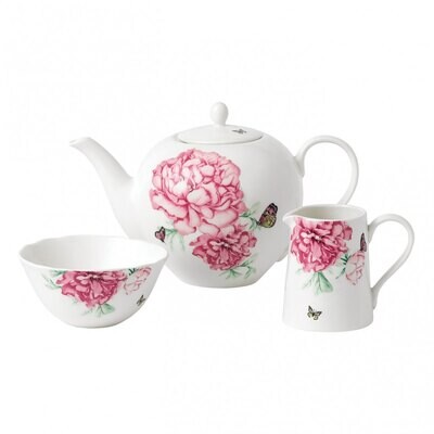 Royal Albert Everyday Friendship 3-Piece Set Teapot Sugar &amp; Creamer White, MPN: 40034006, 701587396…