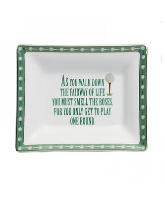 Mottahedeh As You Walk The Fairway Of LifeÉ Rectangular Ring Tray S2828, MPN: S2828,