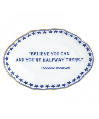 Mottahedeh Believe You Can and You&#39;re Halfway There, T. Roosevelt Ring Tray S2826, MPN: S2826,