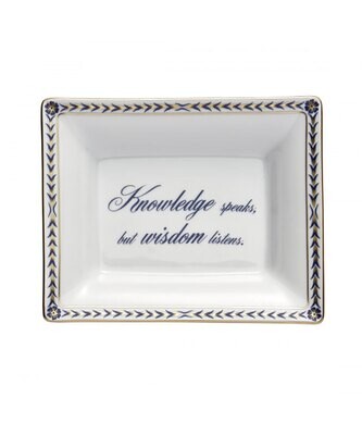 Mottahedeh Knowledge Speaks but Wisdom Listens, Rectangular Ring Tray S2825, MPN: S2825,