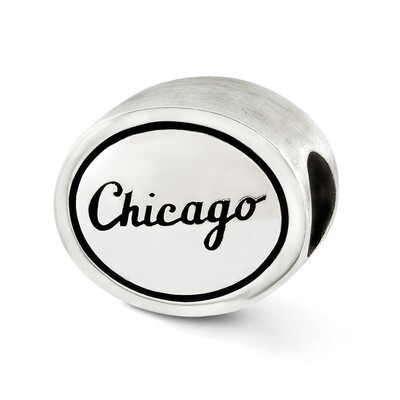 MLB Siskiyou Buckle Antiqued Chicago White Sox Bead Sterling Silver QRS3291