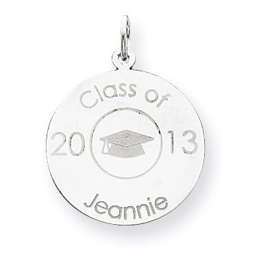Personalized Graduation Charm 14k White Gold XNA365W, MPN: XNA365W, 886774129693
