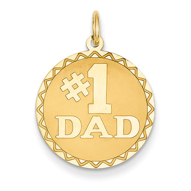 #1 Dad Charm 14k Gold XAC623