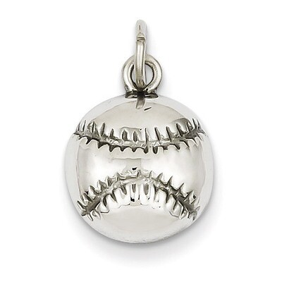 Baseball Charm 14k White Gold WCH132, MPN: WCH132, 883957342467