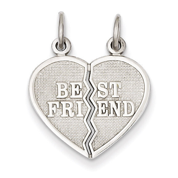 Best Friend Break-apart Charm 14k White Gold WCH4