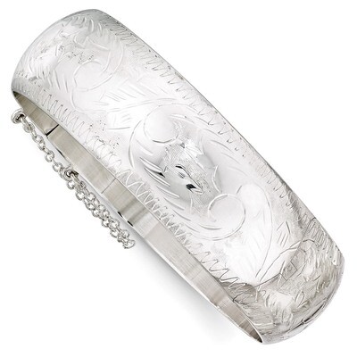 20mm Bangle Bracelet Sterling Silver QB35, MPN: QB35, 883957521824